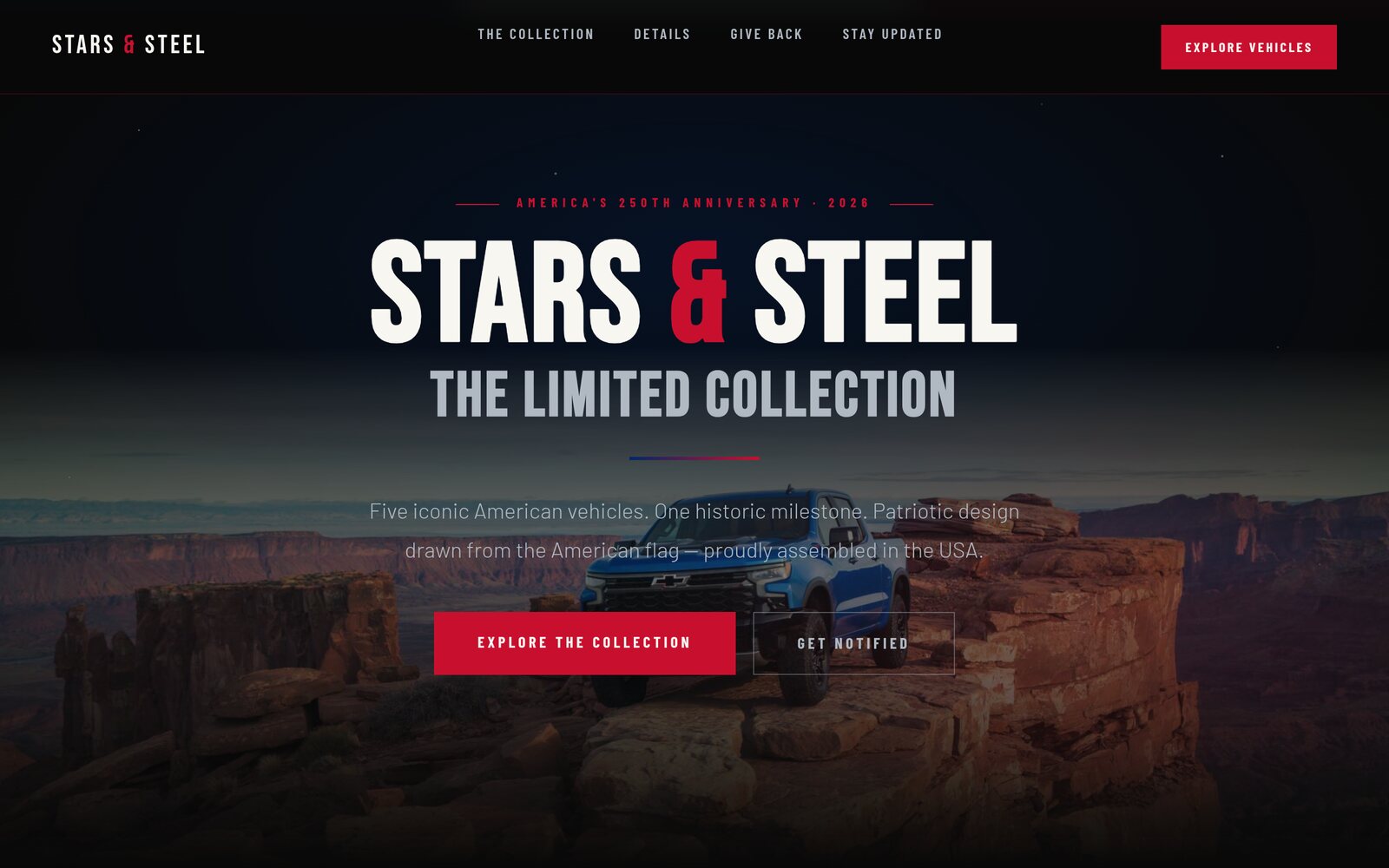 Chevrolet Stars and Steel website