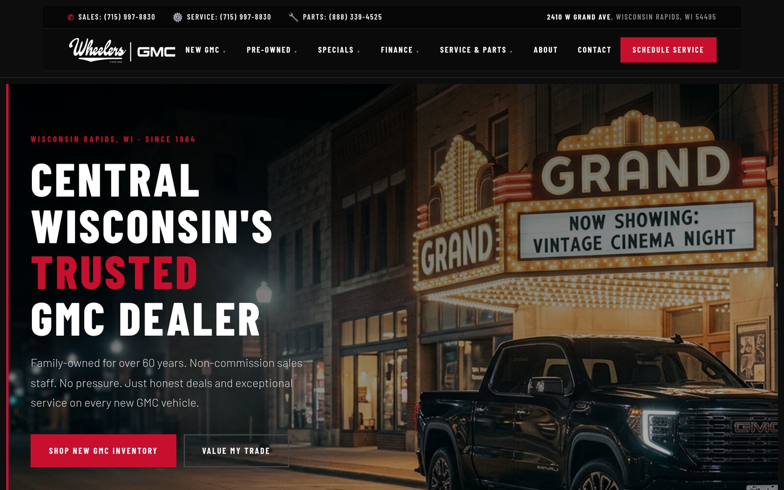 Wisconsin Rapids GMC website